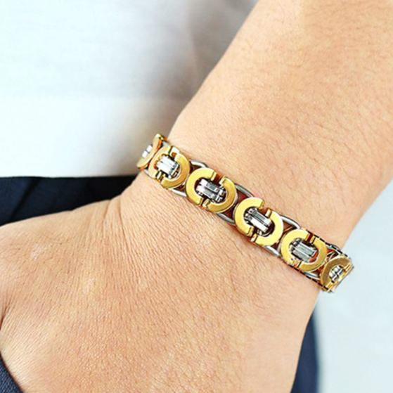 10mm Wide Byzantine Chain Bracleet