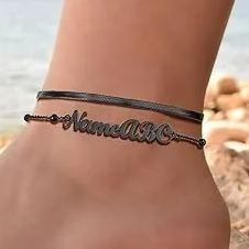 Black Cuban Link Anklets