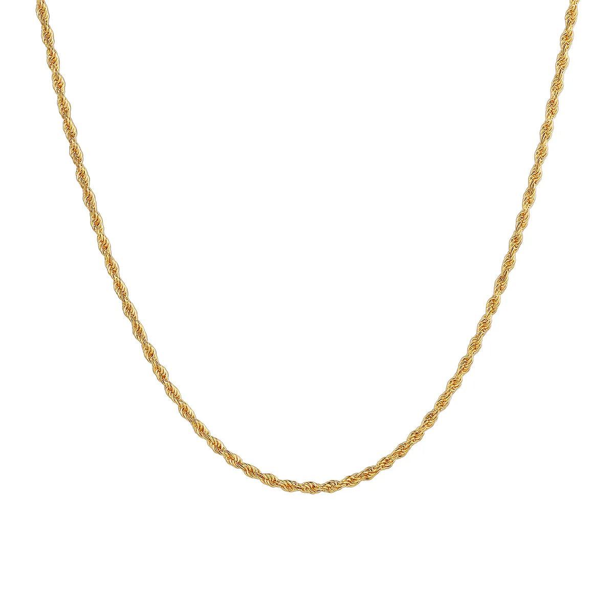 2mm Black Rope Chain for Men