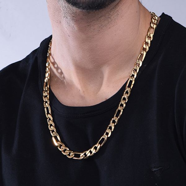 Gold Choker Figaro  Link Chain