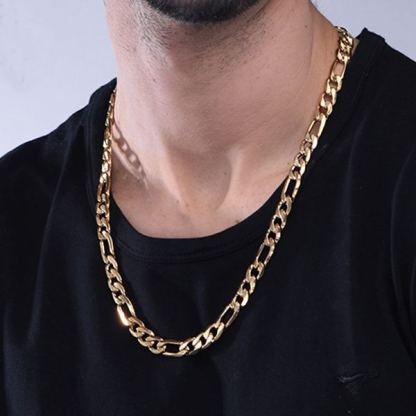 Gold Choker Figaro  Link Chain