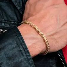 Stainless Steel Flat Franco Curb Bracele