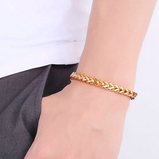 Stainless Steel Flat Franco Curb Bracele