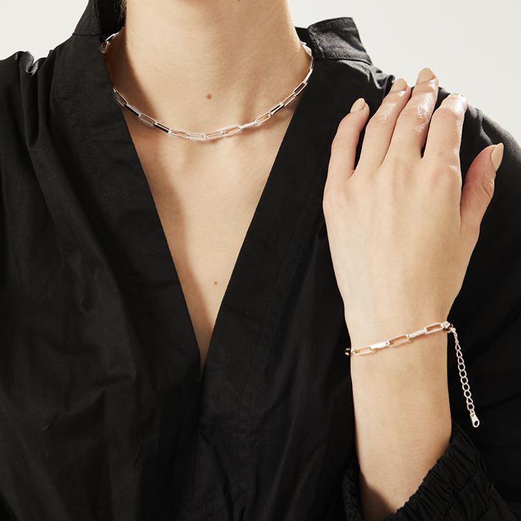 Paperclip 18k Gold Bracelet for Women