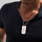 St Christopher Pendant Dog Tag Necklace