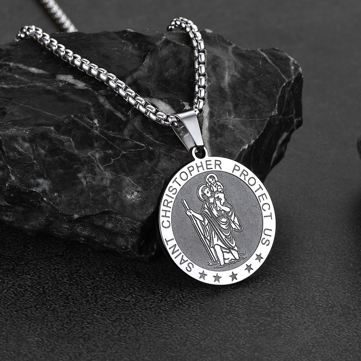 Mens St Christopher Necklace