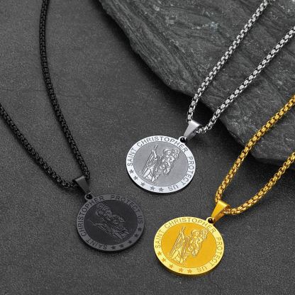 Mens St Christopher Necklace
