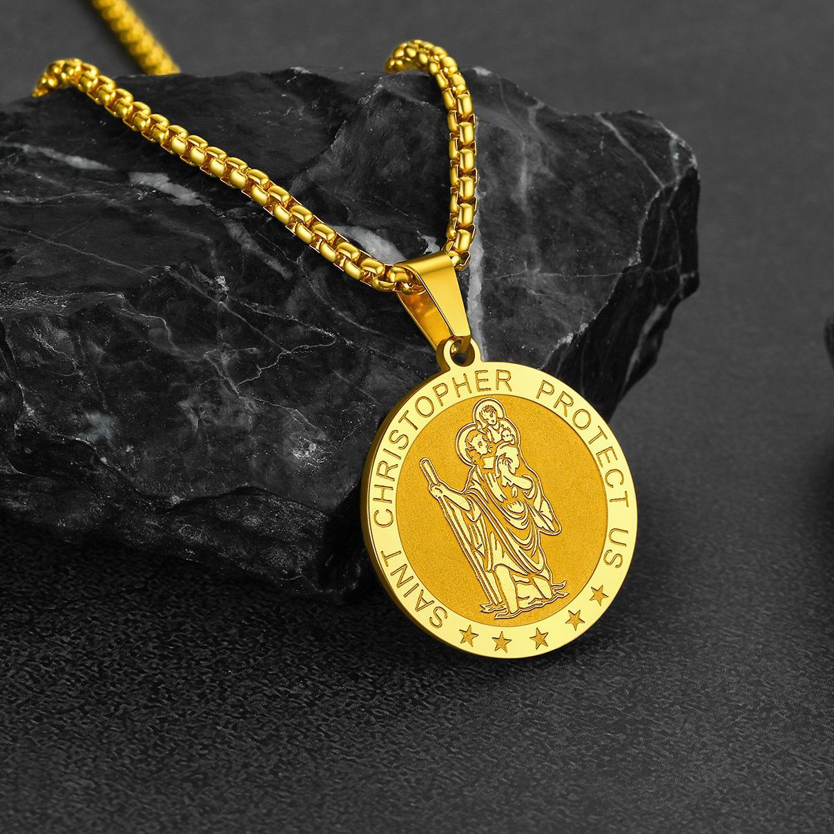 Mens St Christopher Necklace