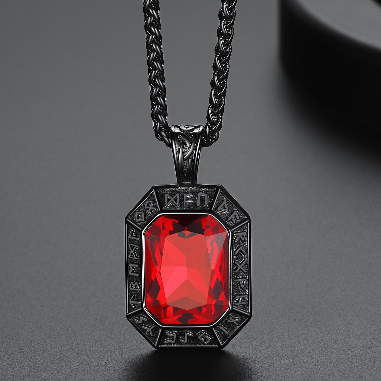 Red Gemstone Onyx Necklace