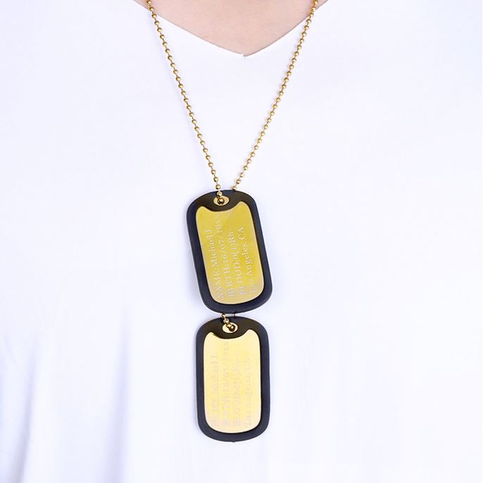 Custom Engraved Dog Tag Necklace