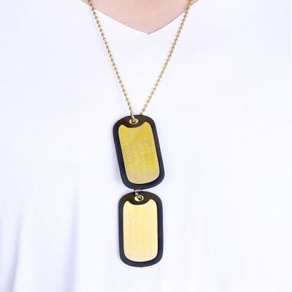 Custom Engraved Dog Tag Necklace