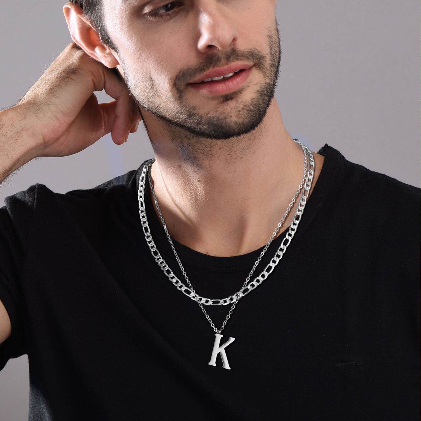 24" Figaro Chain Necklace For Men