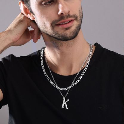 24" Figaro Chain Necklace For Men