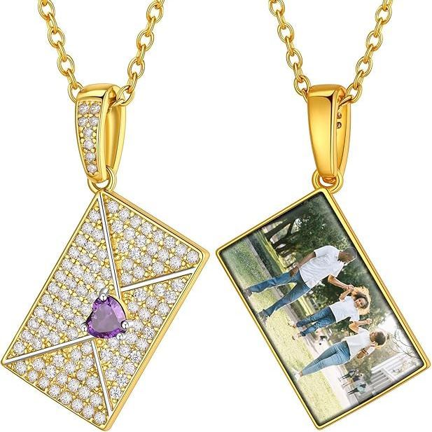 Custom Locket Birthstone Necklace