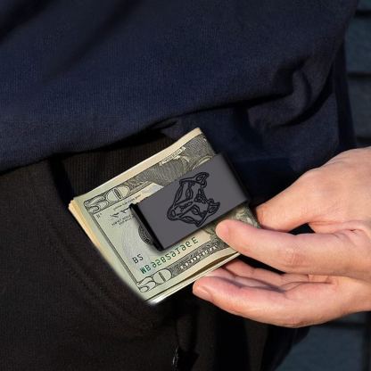 Men's Wolf Money Clip