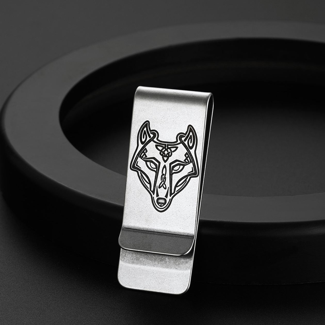 Men's Wolf Money Clip