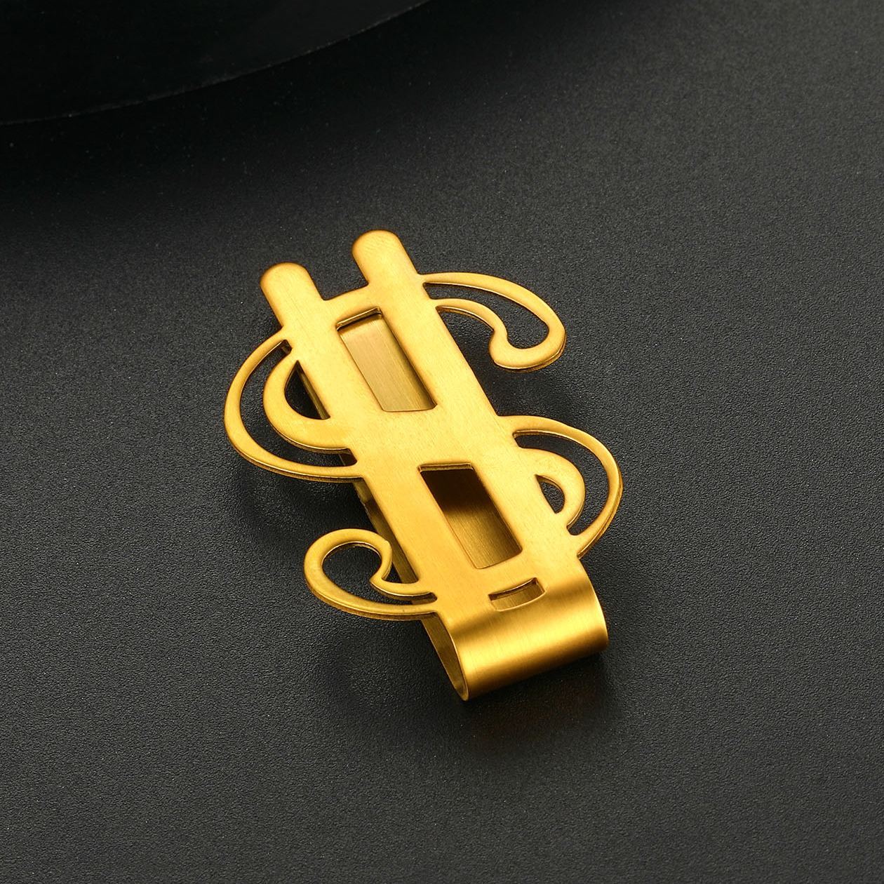 Black Stainless Steel Money Clip