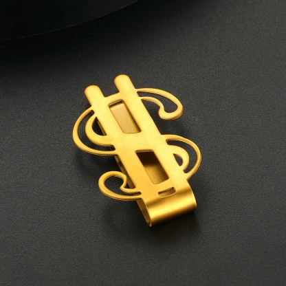 Black Stainless Steel Money Clip