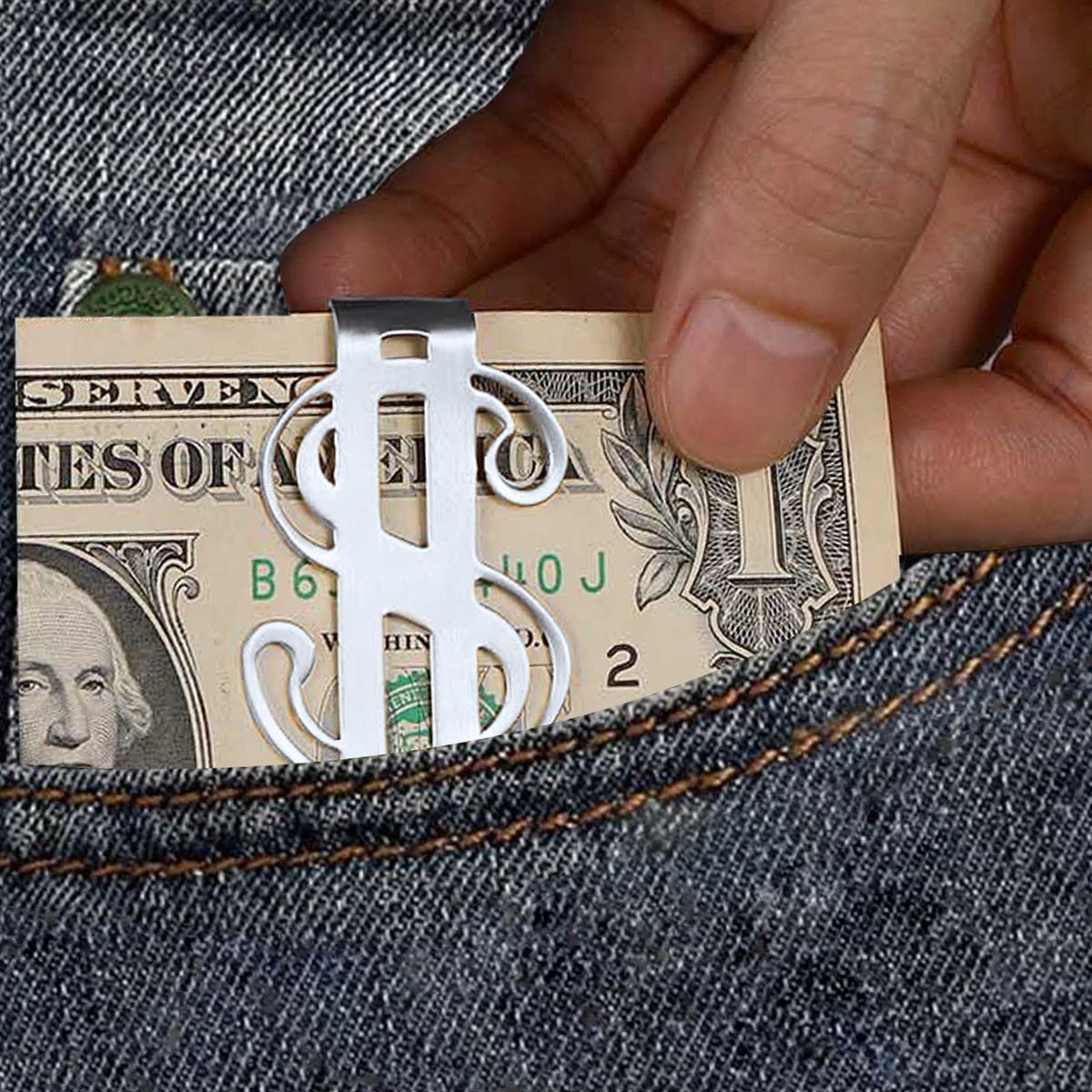 Black Stainless Steel Money Clip