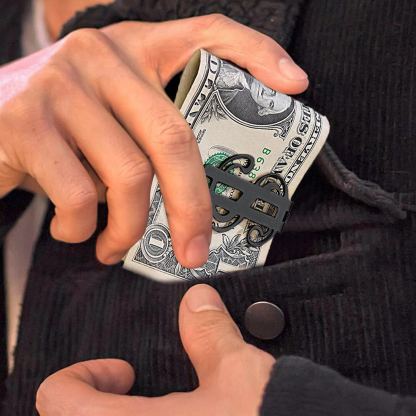 Black Stainless Steel Money Clip