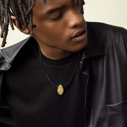 Stainless Steel Soccer Pendant Necklace