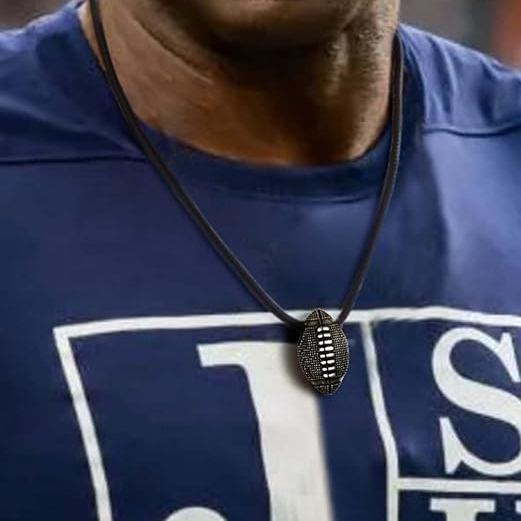 Stainless Steel Soccer Pendant Necklace