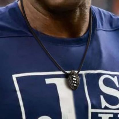 Stainless Steel Soccer Pendant Necklace