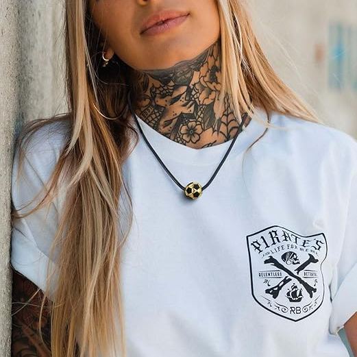 Stainless Steel Football Necklace