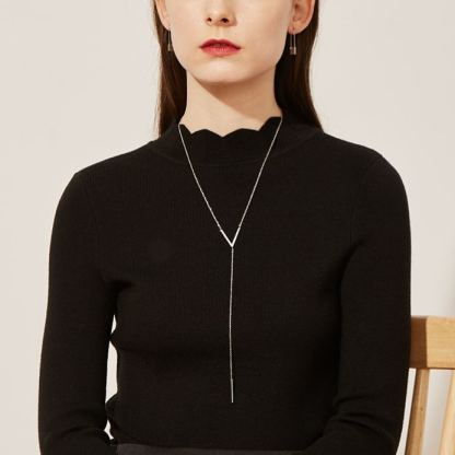 Minimalist V-Shaped Necklace for Women
