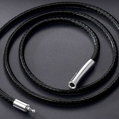 2mm Leather Cord Necklace with Stainless Steel Clasps