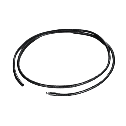 2mm Waxed Leather Cord Necklace Black