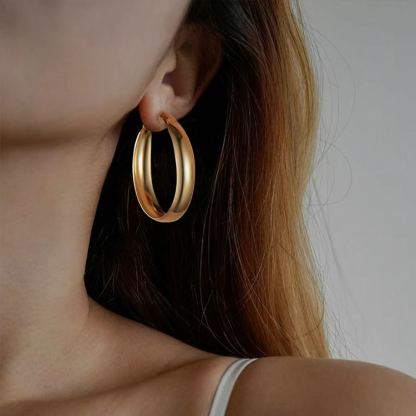 Minimalist Circle Hoop Earrings 60mm