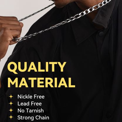4/6/9/13mm Figaro Cuban Link Stainless Steel Chain for Men