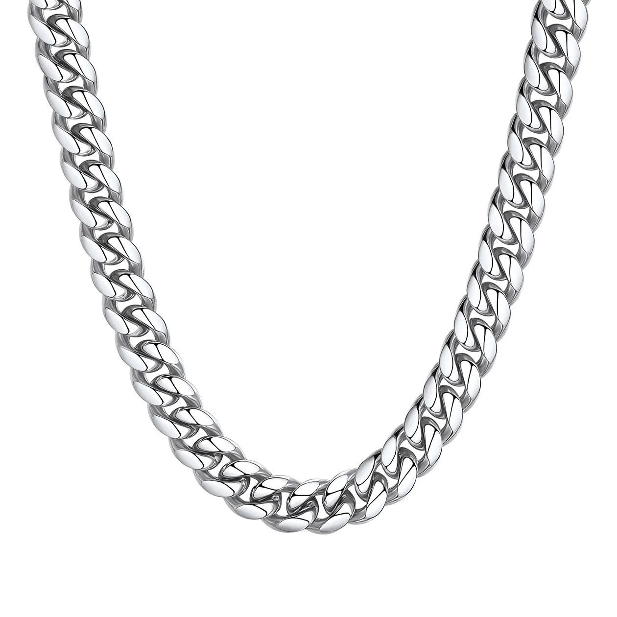 Silver Miami Cuban Link Chain for Men 10mm