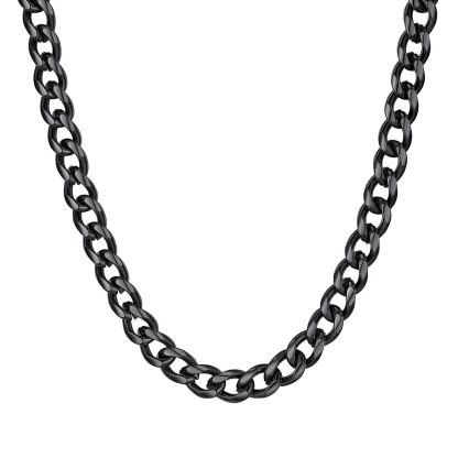 Black Cuban Link Chain for Men 4.8mm