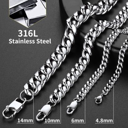 Miami Cuban Link Chain for Men 4.8/6/10/14mm