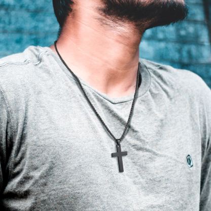Classic Stainless Steel Cross Necklace for Men