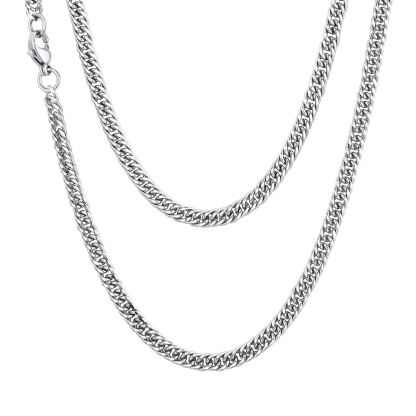 Chunky Wide Curb Cuban Chain 3.5mm Silver