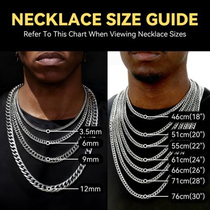 Thick Miami Cuban Chain for Men Size Guide