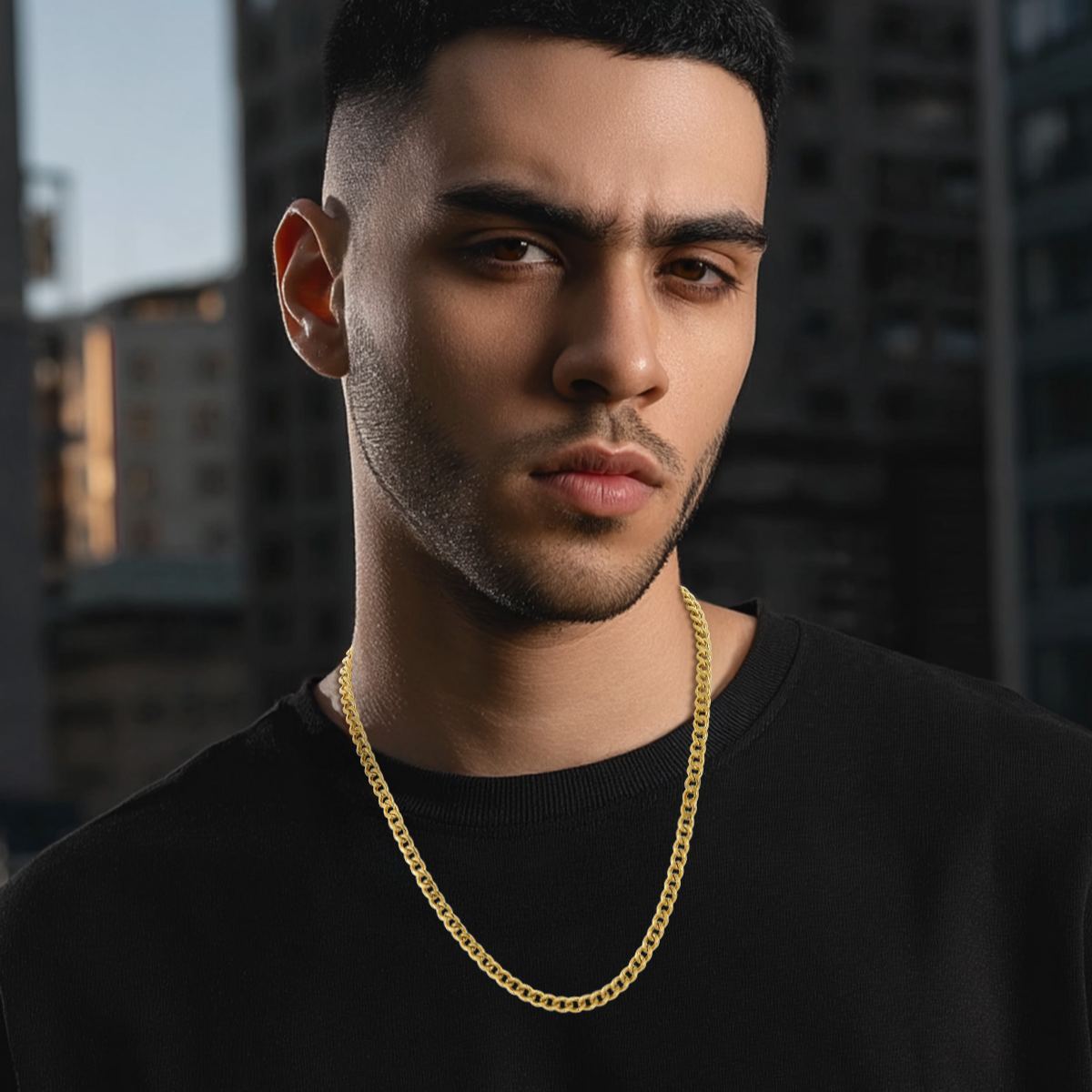 4mm Cuban Link Chain Necklaces Stainless Steel 14/18/20/22/24/26/28/30 inches