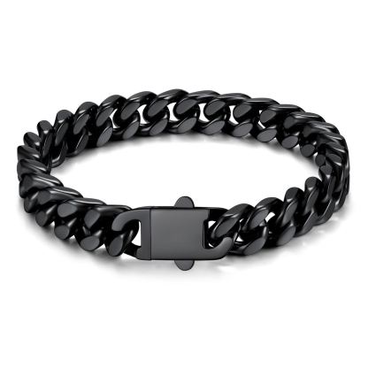 7mm Cuban Chain Bracelet 316L Steel Natural
