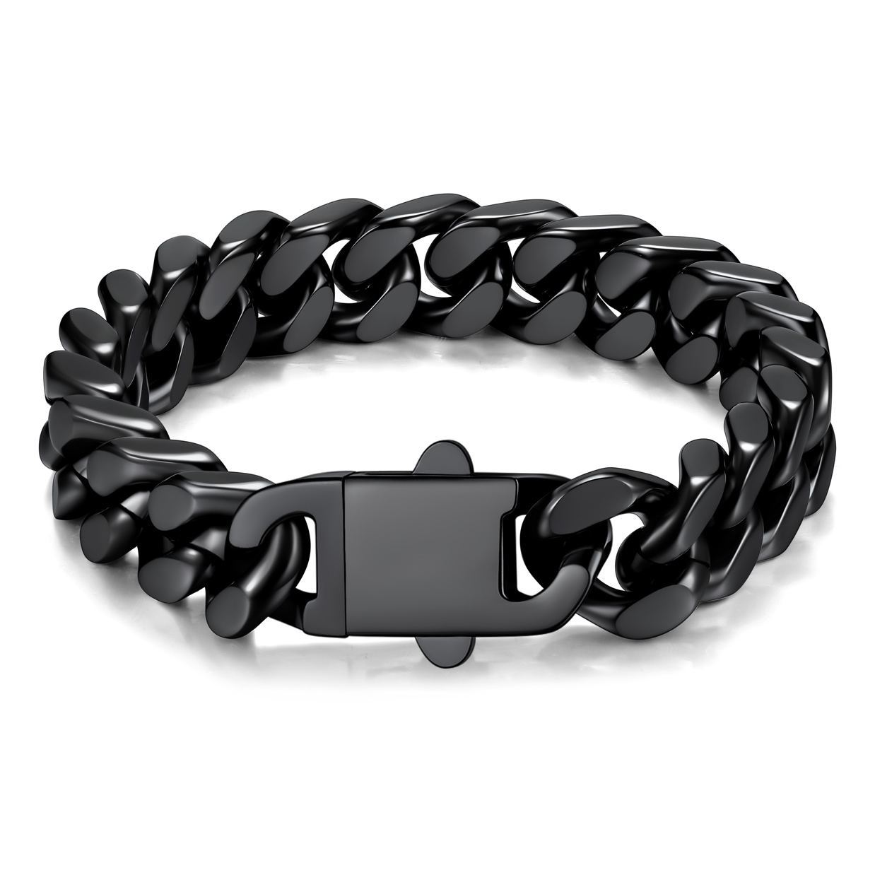 7mm Cuban Chain Bracelet 316L Steel Natural