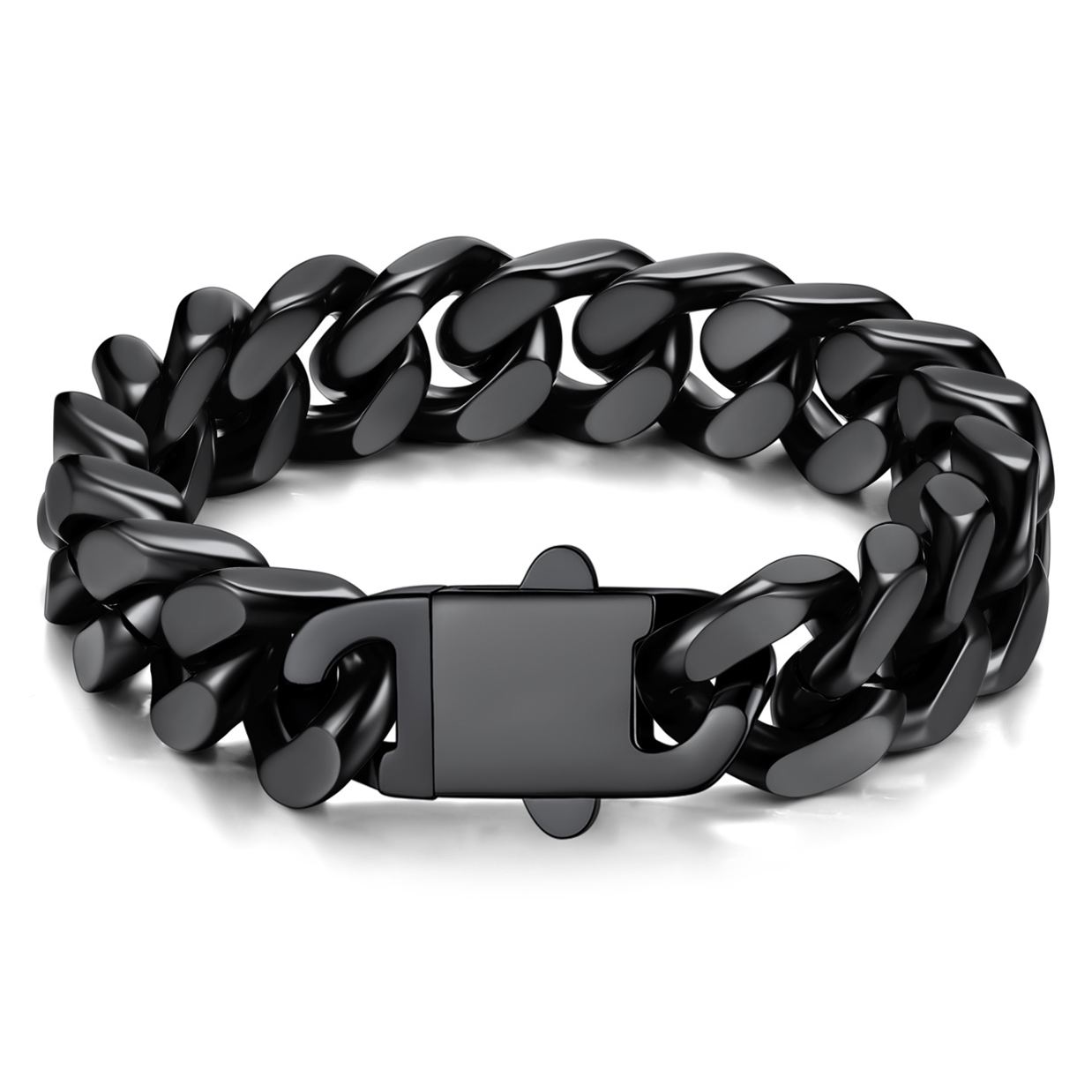 7mm Cuban Chain Bracelet 316L Steel Natural