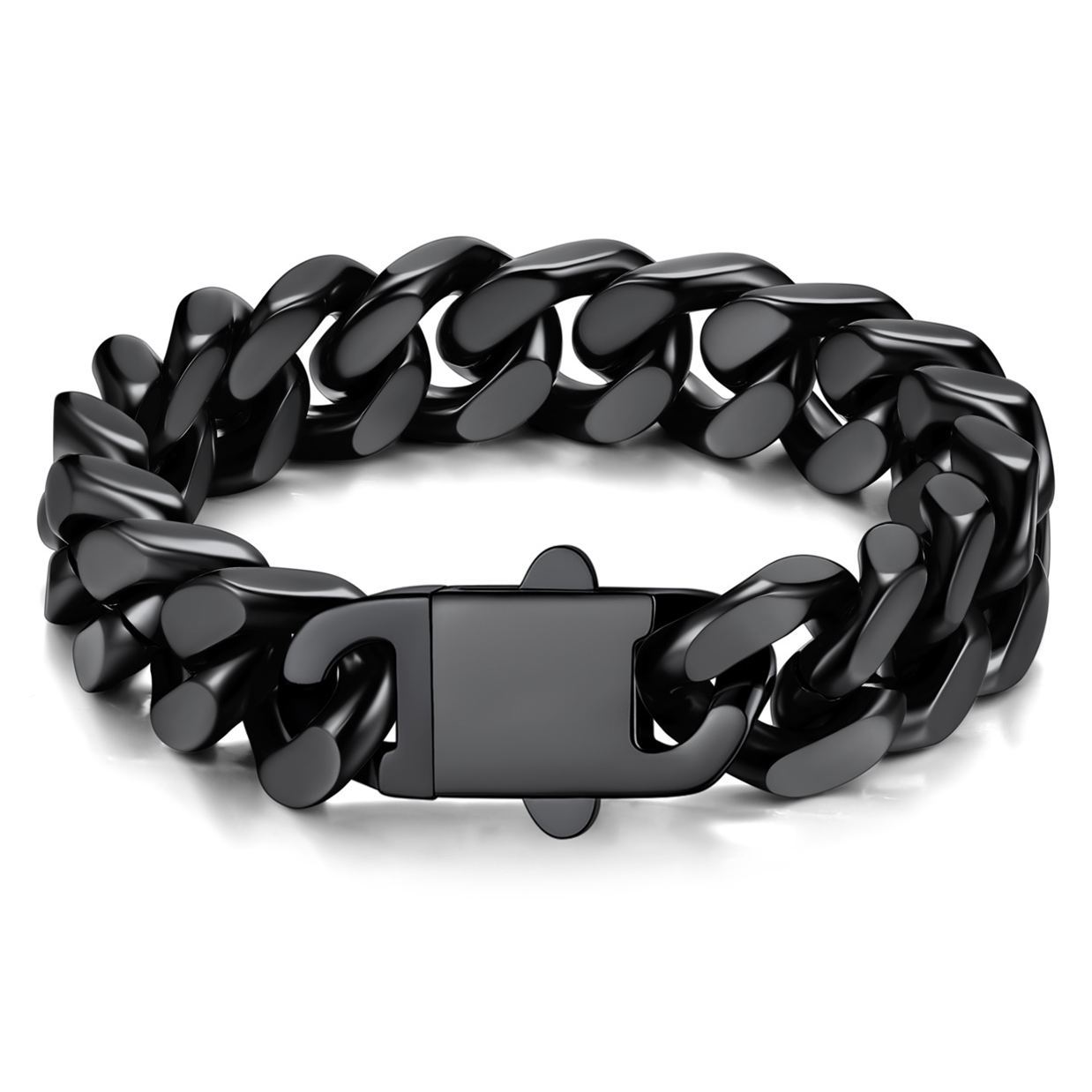 7mm Cuban Chain Bracelet 316L Steel Natural