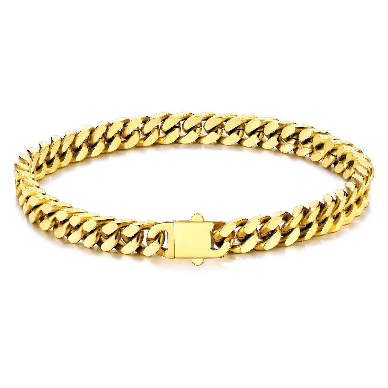 Miami Stainless Steel Cuban Link chain Bracelet for Men