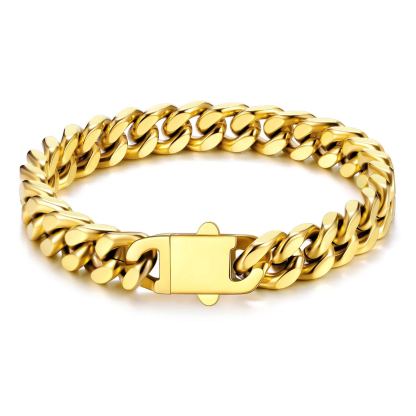 7mm Cuban Chain Bracelet 316L Steel Natural