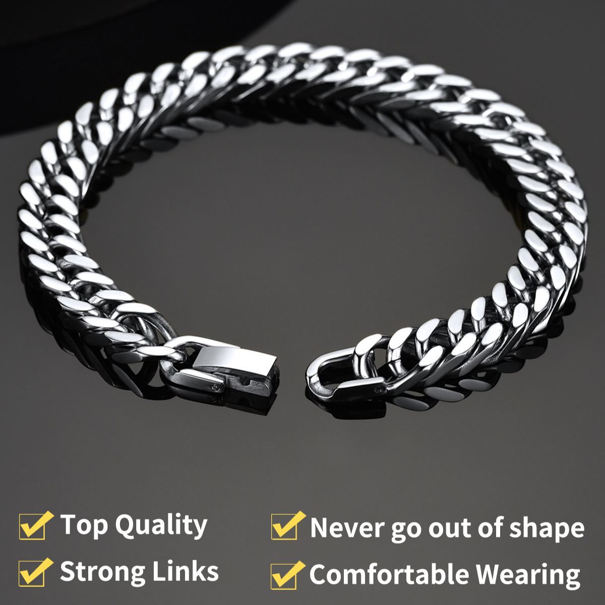 Adjustable Cuban Chain Bracelet Valentine's Day​ - Gift for Man