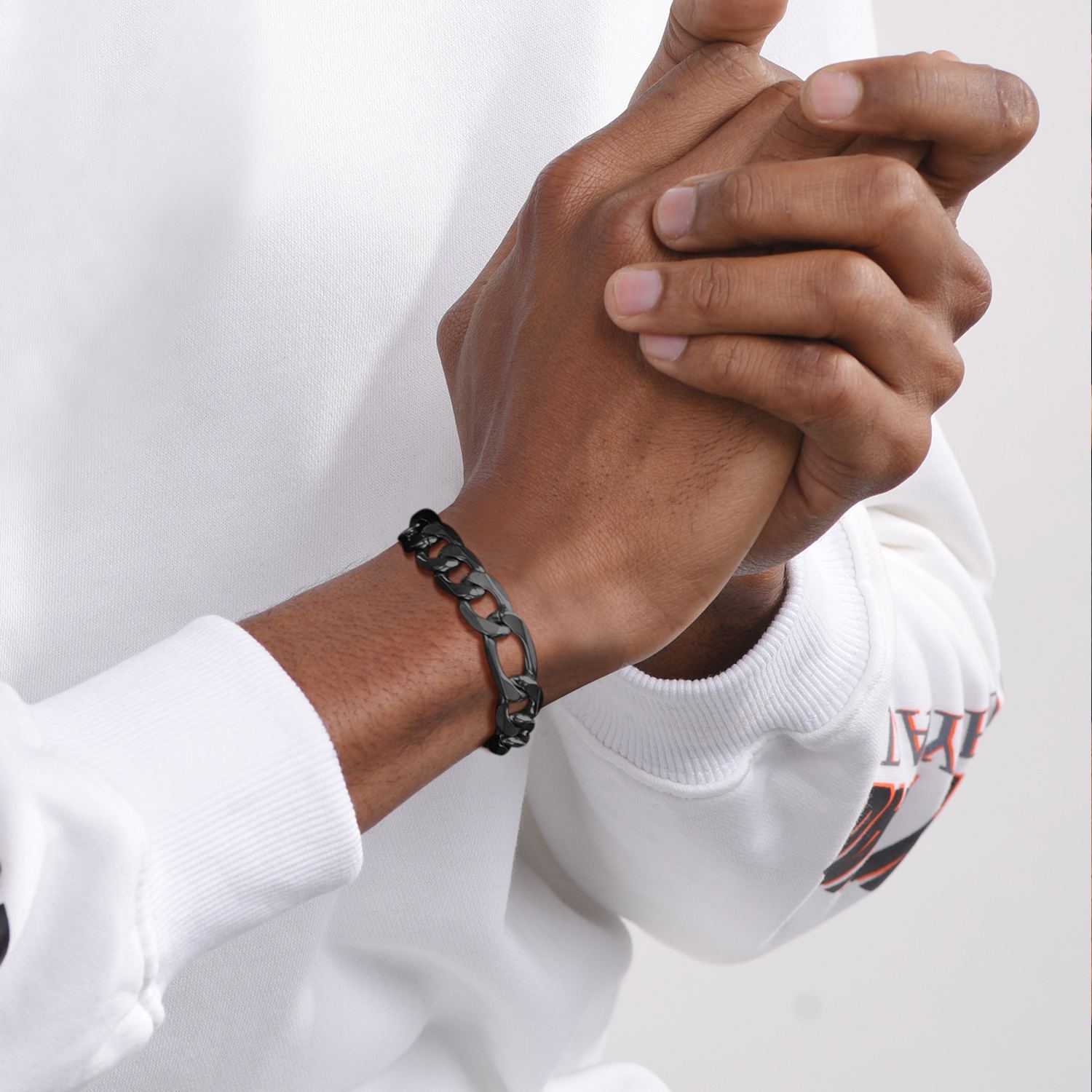 Black Figaro bracelet for men daily wear