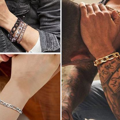 Unisex figaro bracelet stainless steel