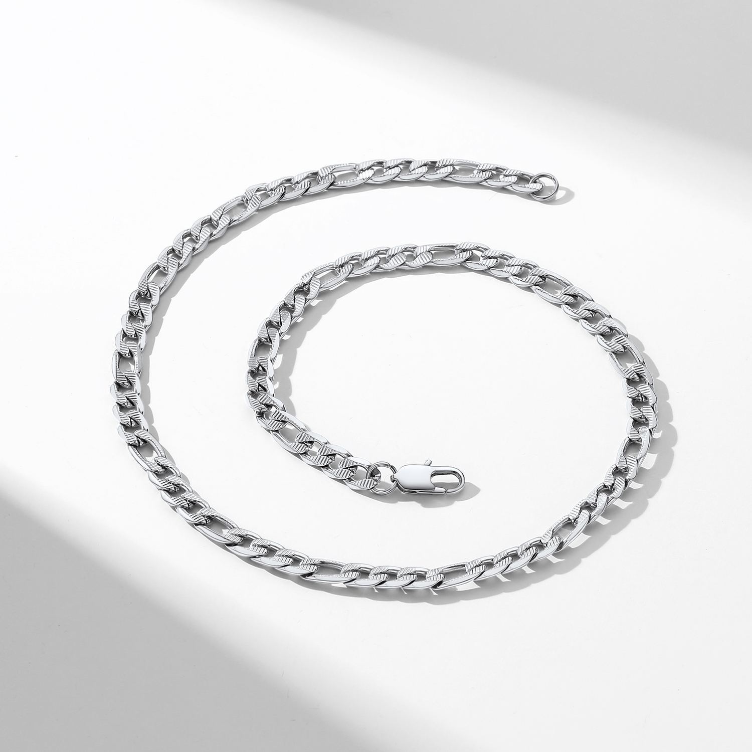 24" Figaro Chain Necklace For Men